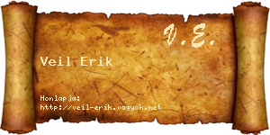 Veil Erik névjegykártya